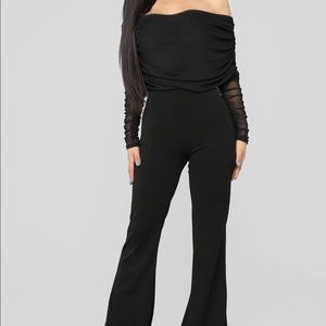 FASHION NOVA brand new Kendall Ruched Jumpsuit Black